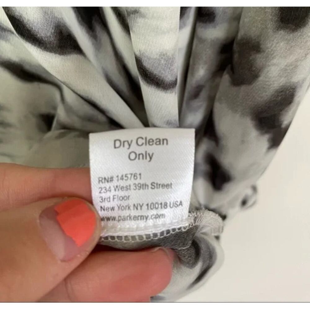 Parker Leopard Print Button Front Blouse Small - image 6